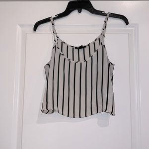 Forever 21 B&W cropped tank | size: S | color black & white